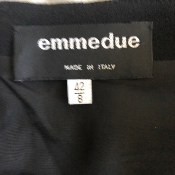 (SOLD) Vintage Italian Black Wool Boatneck Midi Dress - Picture 6 of 7